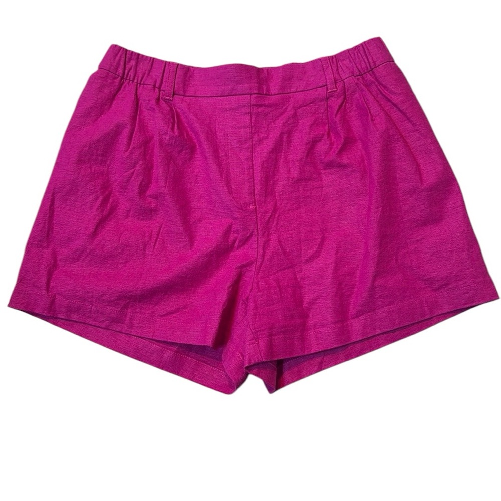 Express‎ Lined Linen Blend Dress Shorts with Pockets Fuchsia Size Medium